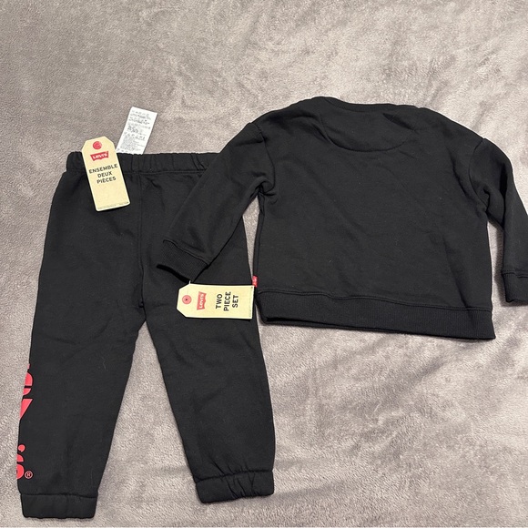Levi’s Black Red Logo Matching Sweatsuit Size 24 Months Toddler NWT - Picture 7 of 10